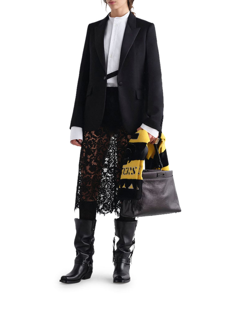 MEDIUM MY PEEKABOO® BAG IN BLACK CRACKLED LEATHER