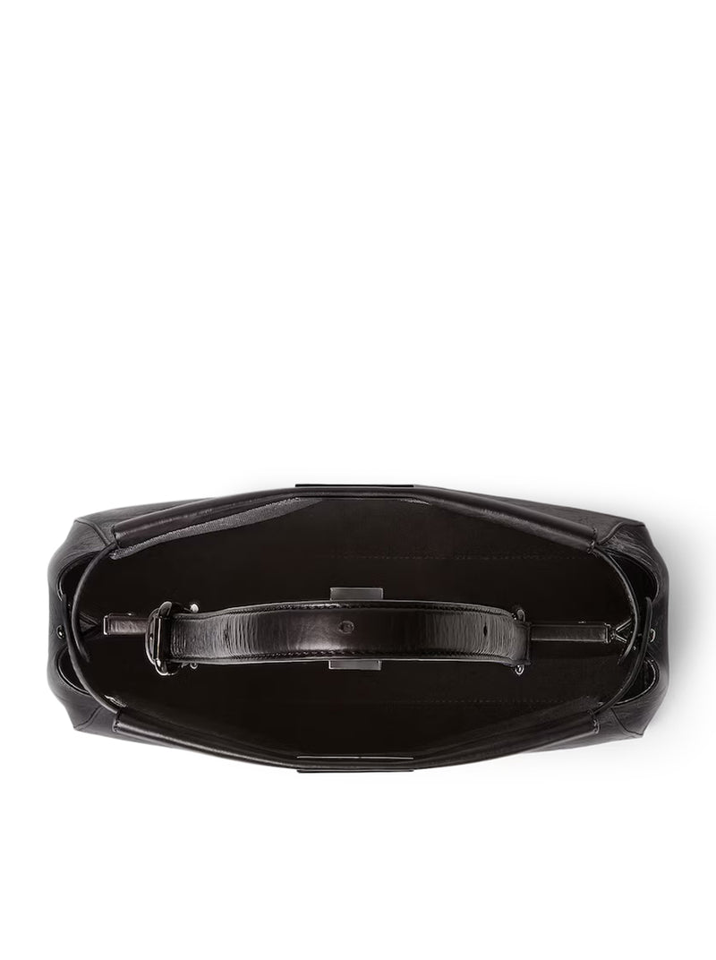 MEDIUM MY PEEKABOO® BAG IN BLACK CRACKLED LEATHER