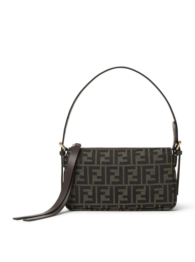 ZIP TOP SMALL BAG IN JACQUARD FABRIC ZUCCA FF
