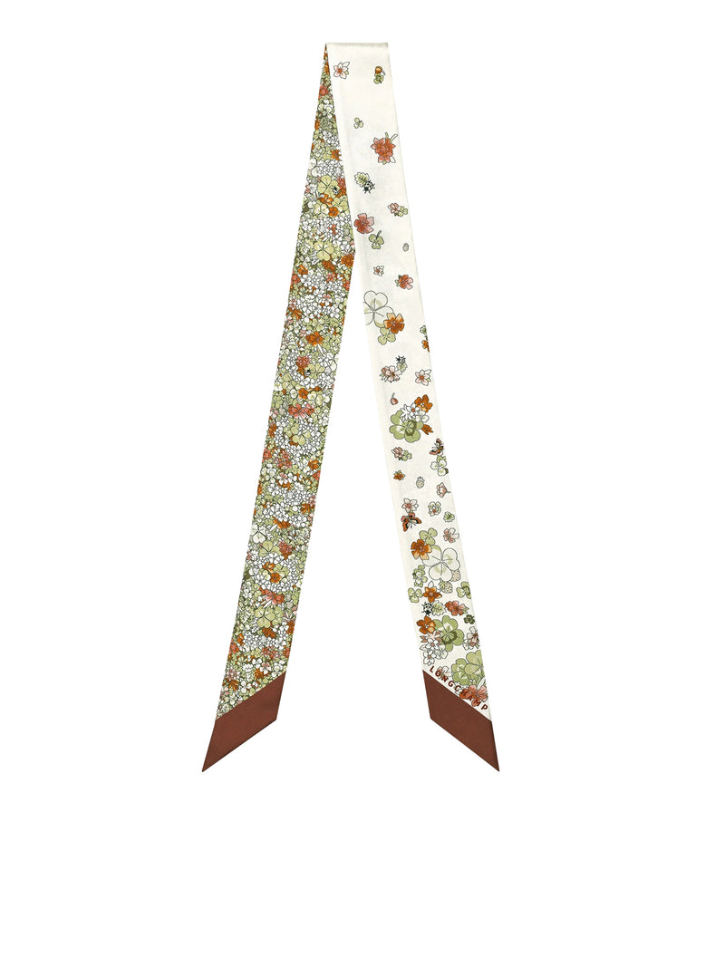 FLORAL FRISE SILK SCARF