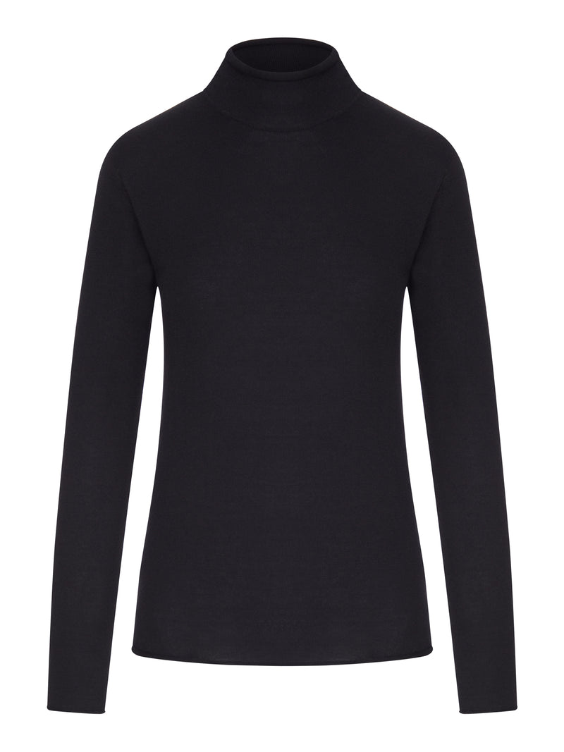 HIGH NECK SWEATER IN FINE KNIT