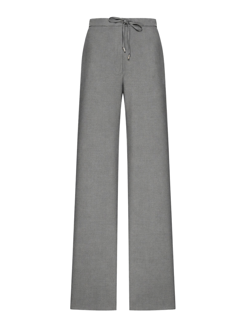 WOOL DRAWSTRING TROUSERS