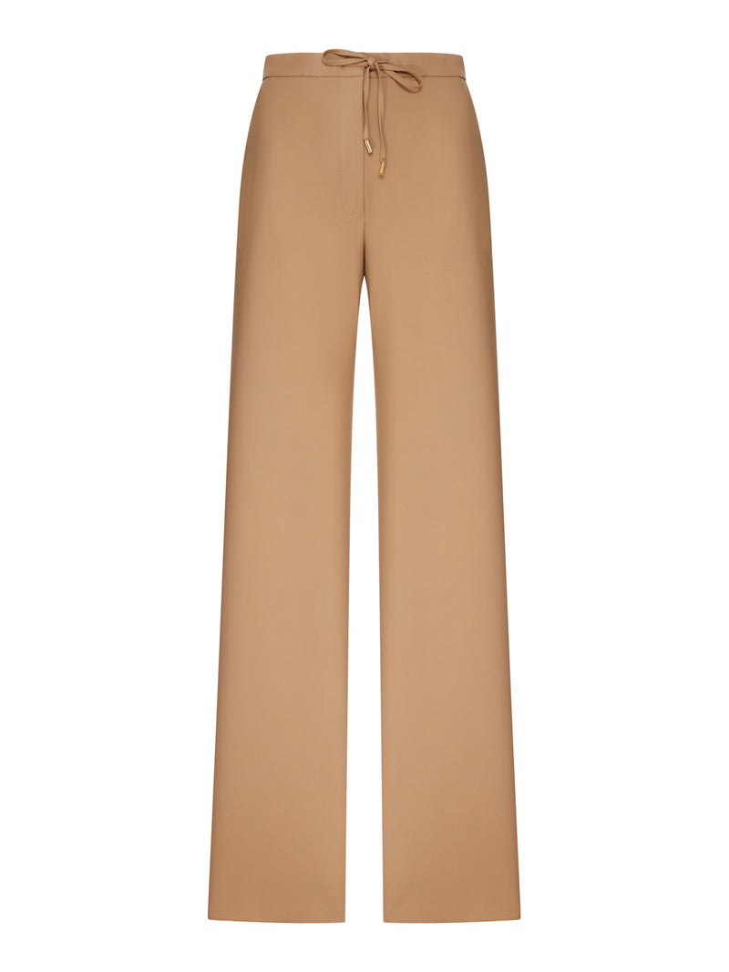 WOOL DRAWSTRING TROUSERS