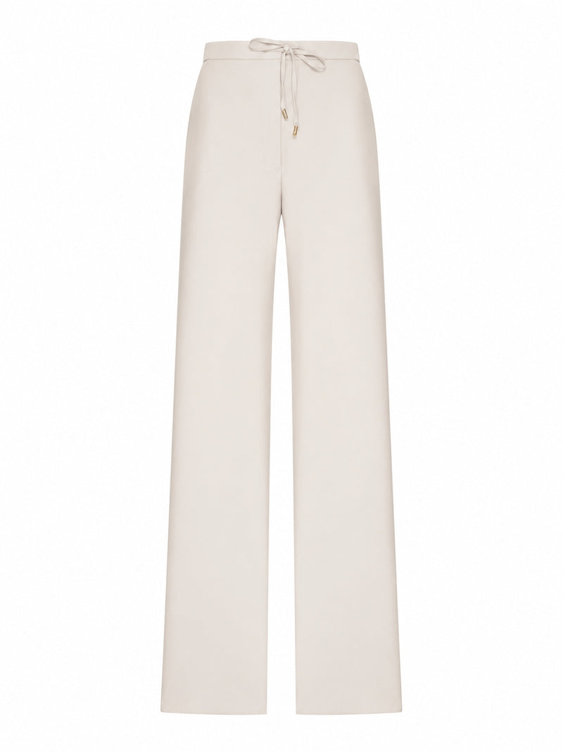 WOOL DRAWSTRING TROUSERS