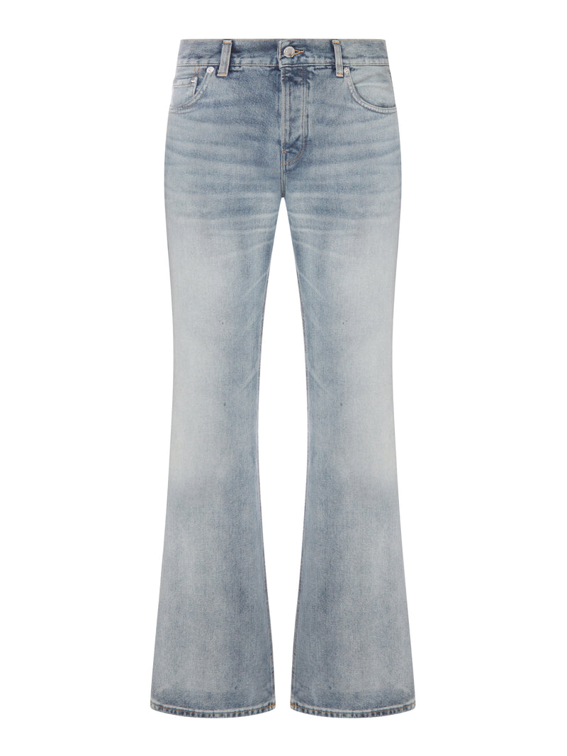 LIGHT-WASH DENIM FLARE JEANS