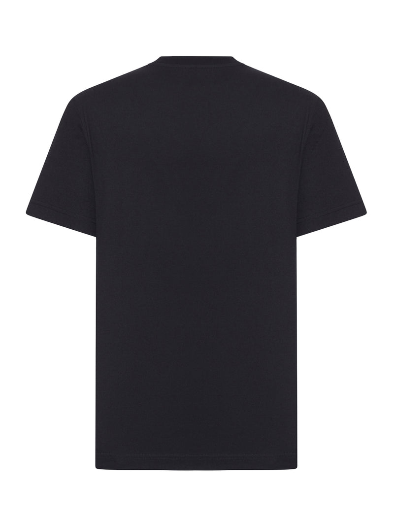 COTTON T-SHIRT WITH CHECK APPLIQUE