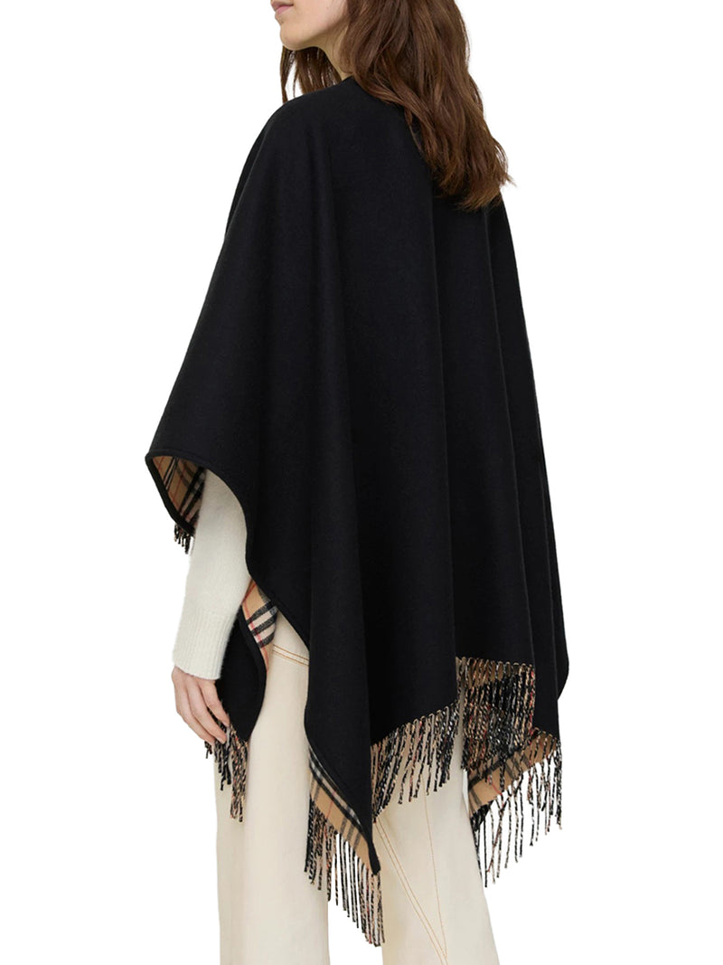 REVERSIBLE CHECK WOOL CAPELET