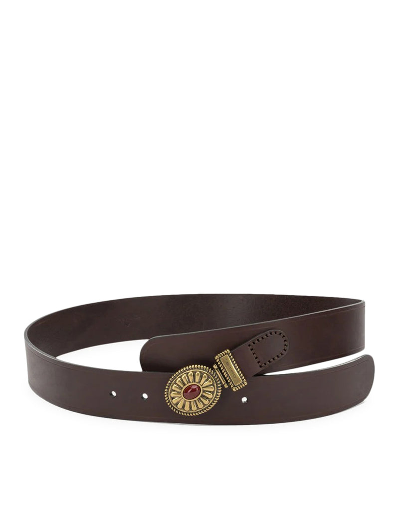 "PAISLEY" LEATHER BELT