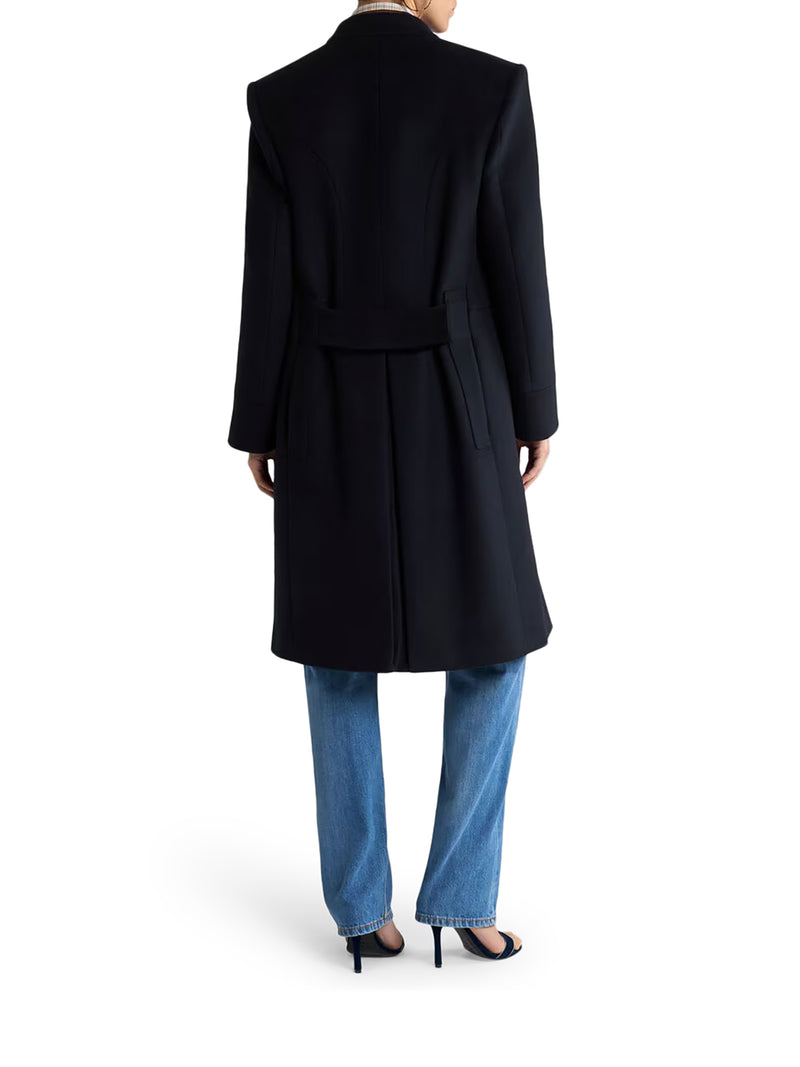 DOUBLE-BREASTED WOOL-BLEND COAT