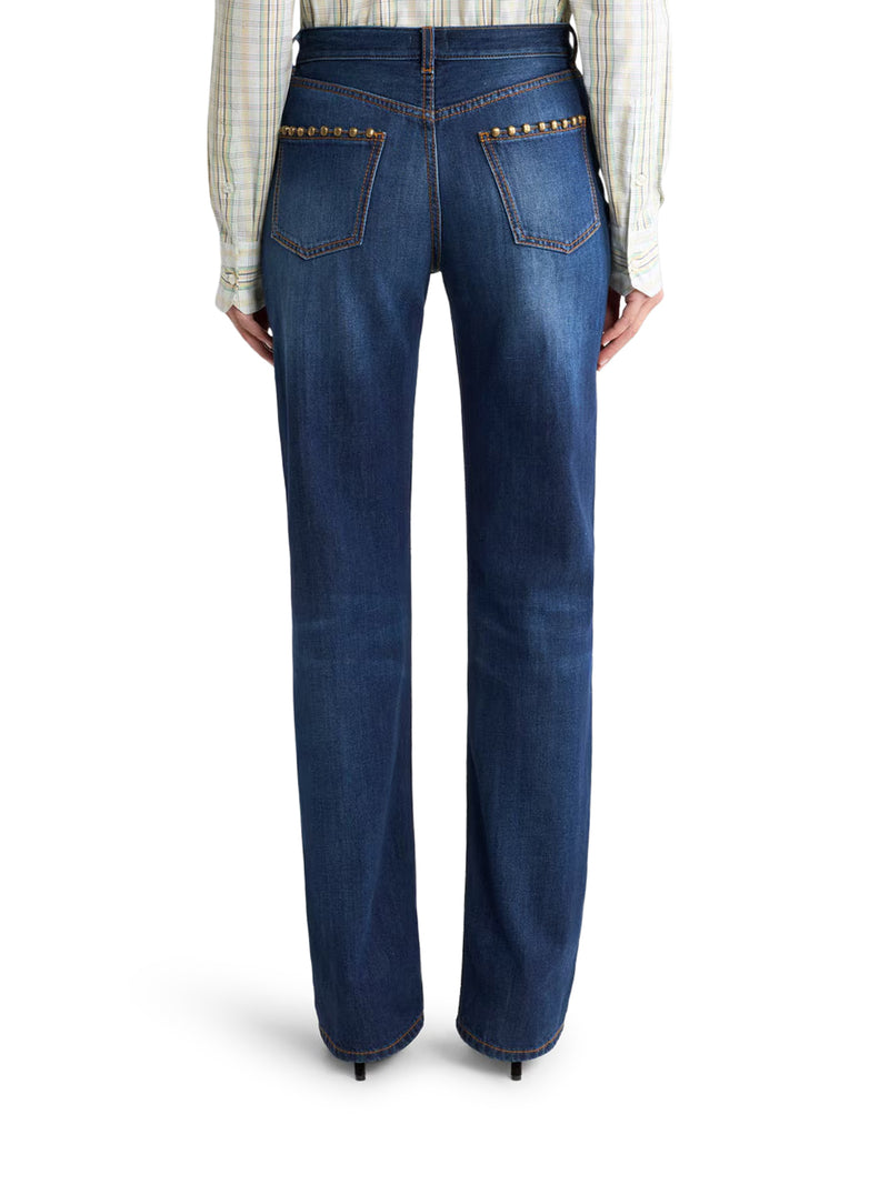 STRAIGHT LEG JEANS WITH STUDS