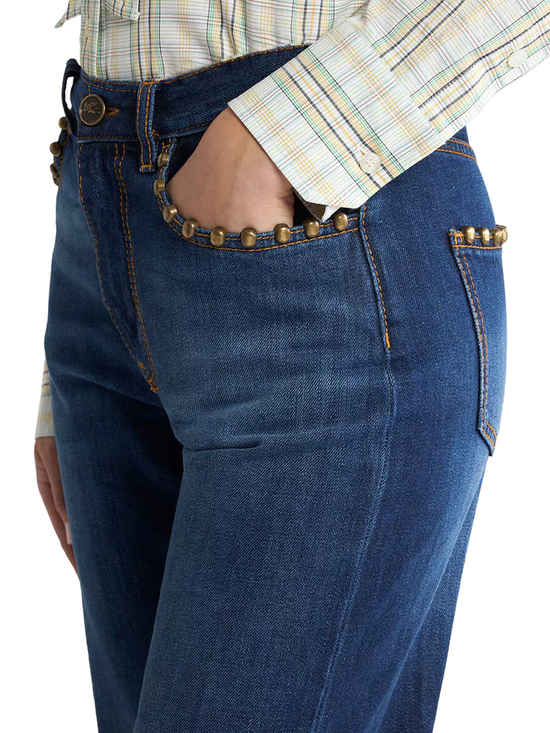STRAIGHT LEG JEANS WITH STUDS