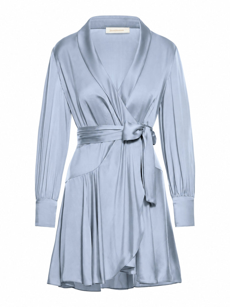 SILK WRAP MINI DRESS