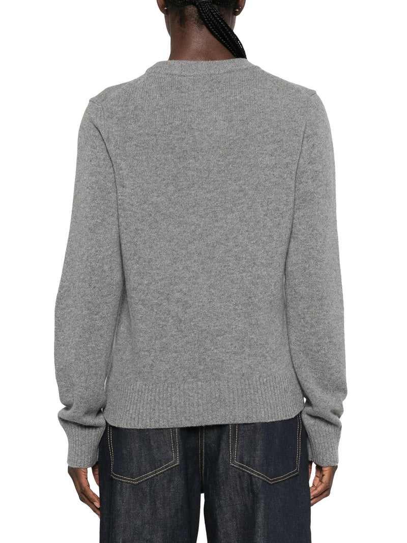 CREWNECK KNIT SWEATER WITH FRONT GRAPHIC INTARSIA