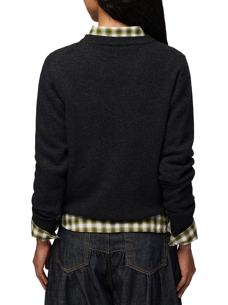 WOOL SWEATER WITH TEDDY GRAPHIC
