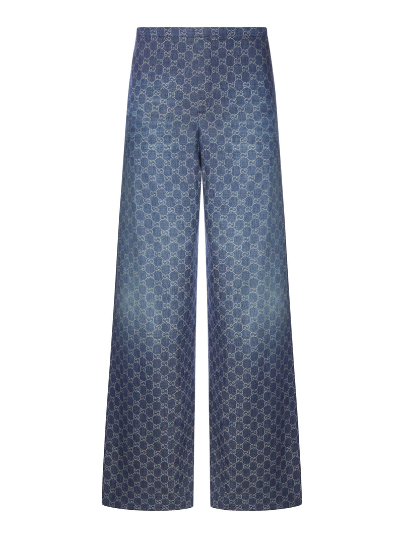 ALL-OVER GG COTTON TROUSERS