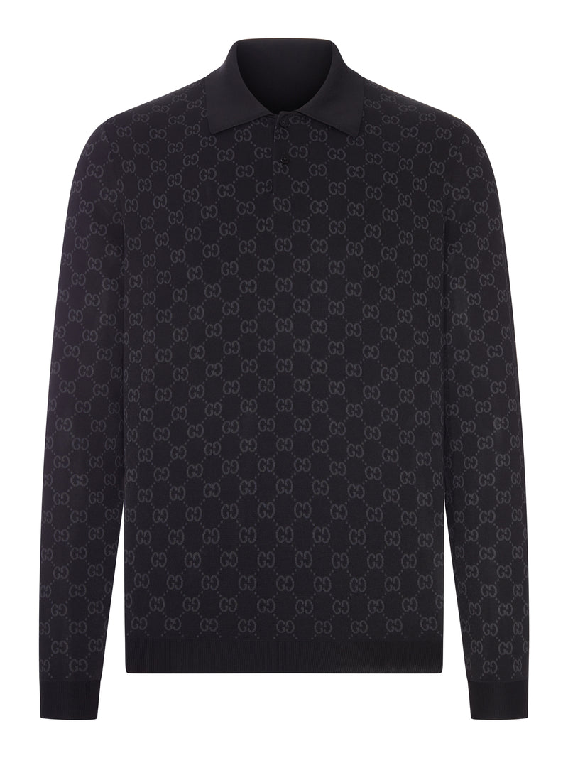 GG JACQUARD VISCOSE POLO SHIRT