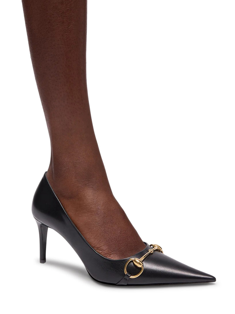 LEATHER PUMPS WITH HORSEBIT DETAIL