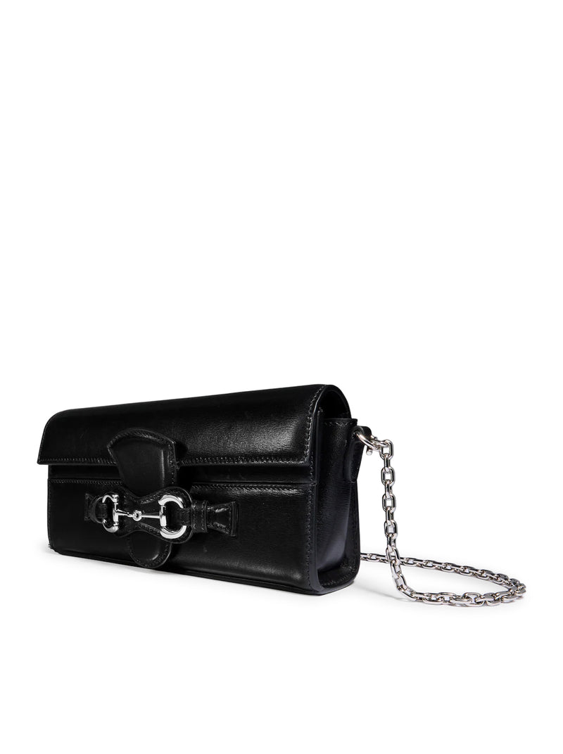 LEATHER WALLET WITH CHAIN AND HORSEBIT DETAIL