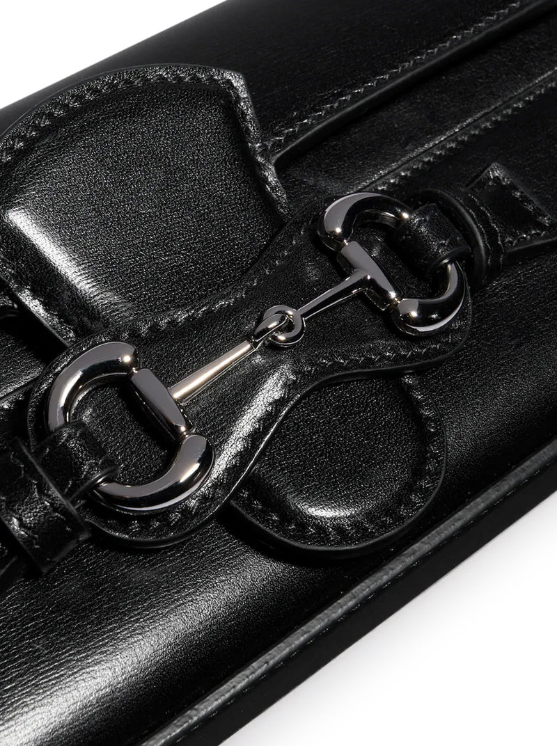 LEATHER WALLET WITH CHAIN AND HORSEBIT DETAIL