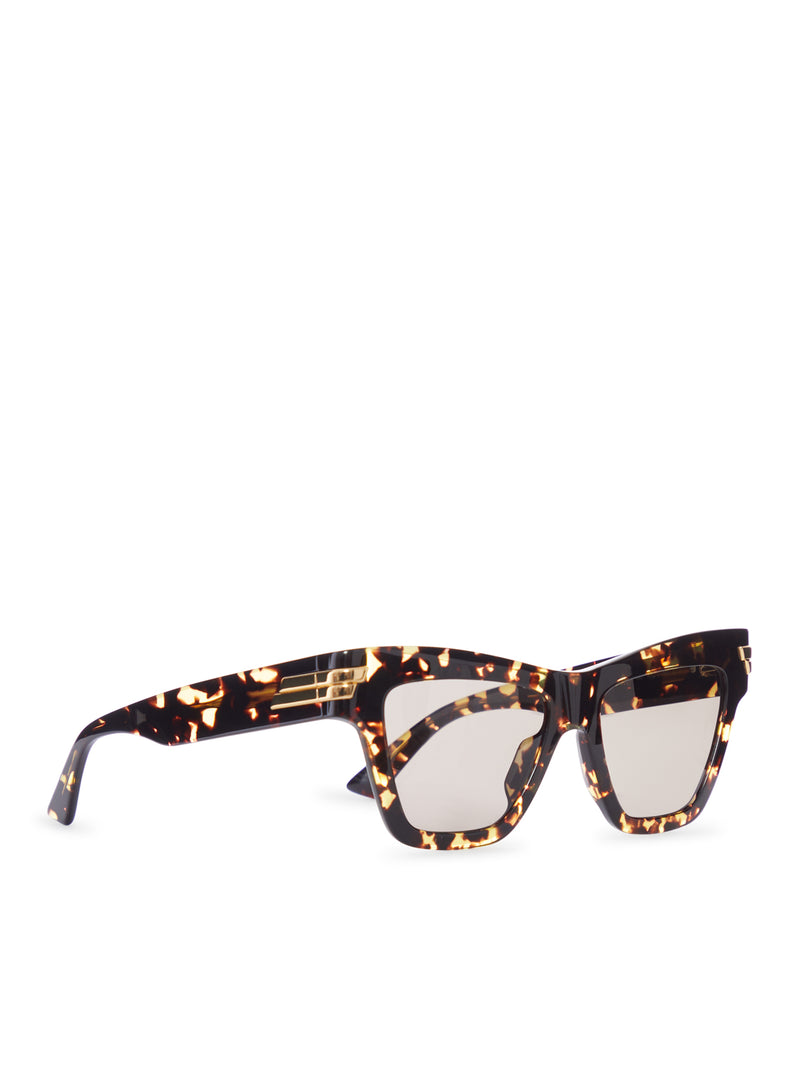 GLOSSY ACETATE CAT-EYE SUNGLASSES