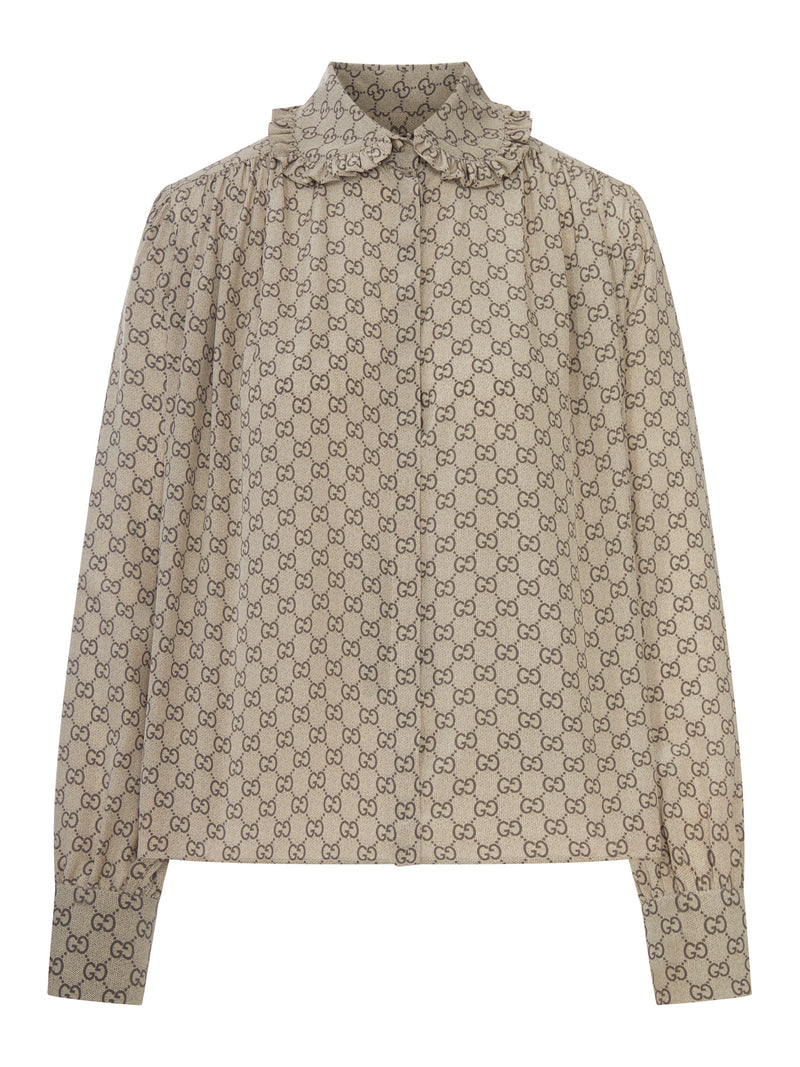 PRINTED SHIRT IN SILK CRÊPE DE CHINE
