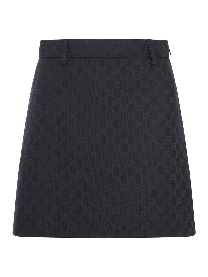 GG COTTON-BLEND MINISKIRT