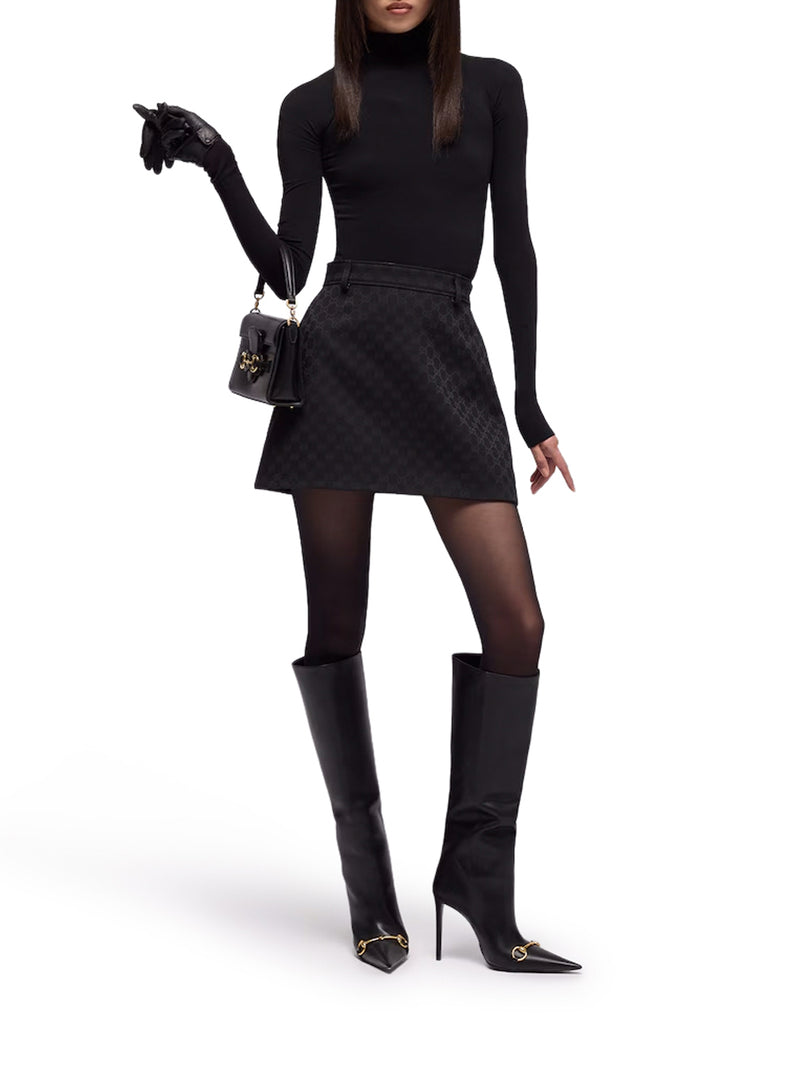 GG COTTON-BLEND MINISKIRT