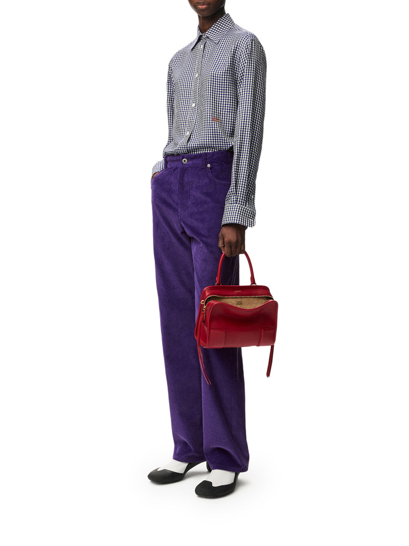 CHECKED SILK TWILL SHIRT WITH A CONTRASTING MICRO-PATTERN