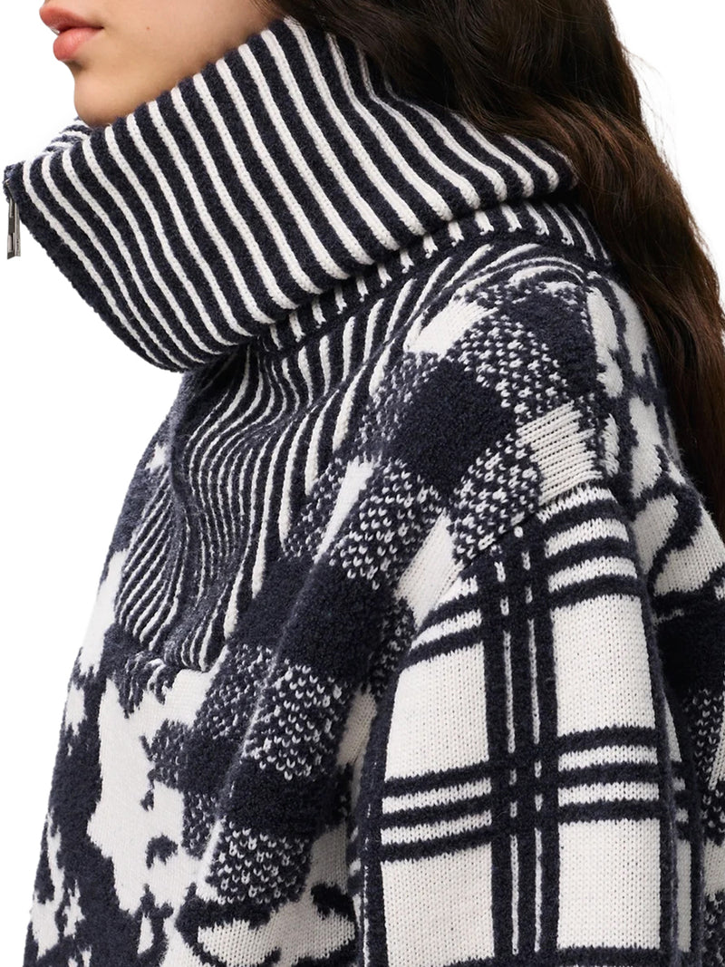 MID-WEIGHT DOUBLE-FACED WOOL JACQUARD SWEATER