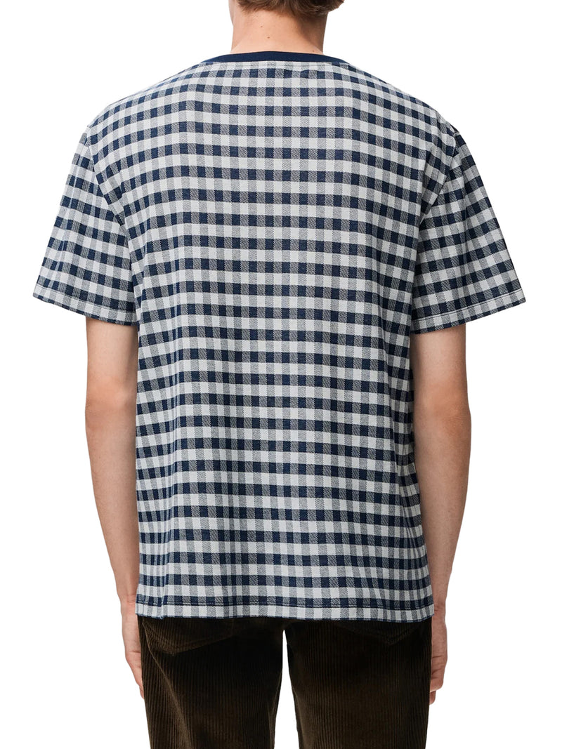 CHECKED JACQUARD COTTON JERSEY T-SHIRT
