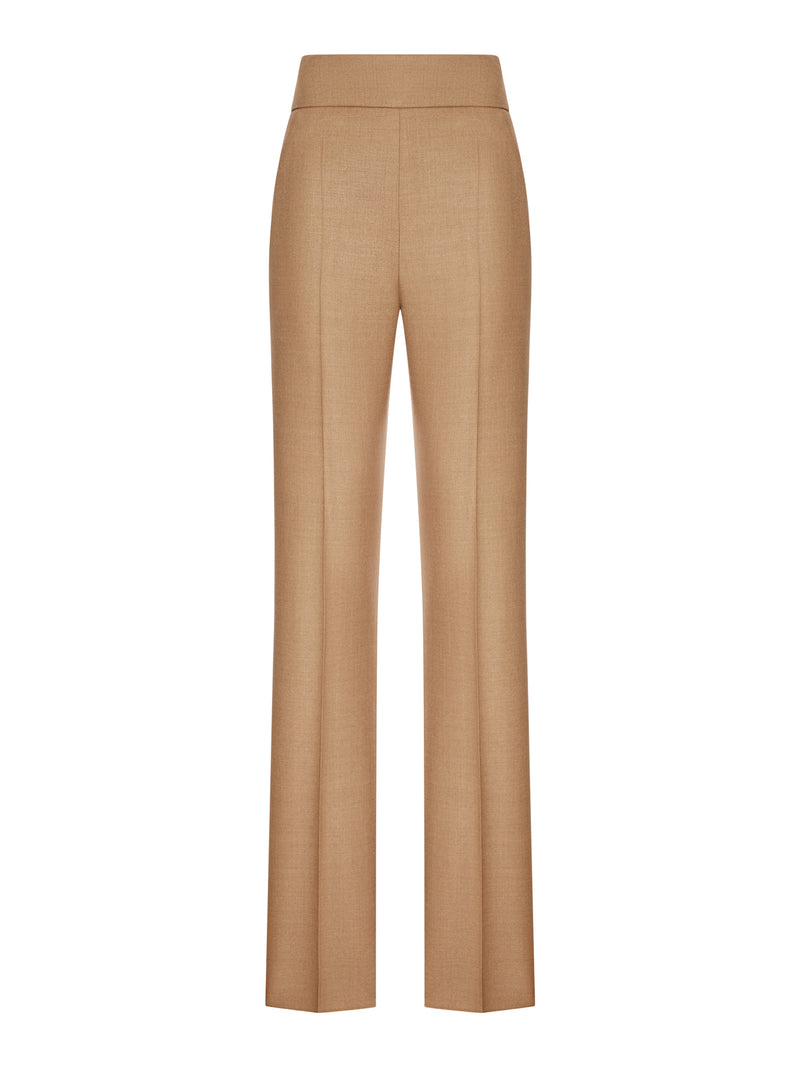 TAILORED FABRIC TROUSERS WITH CENTRAL PLEAT