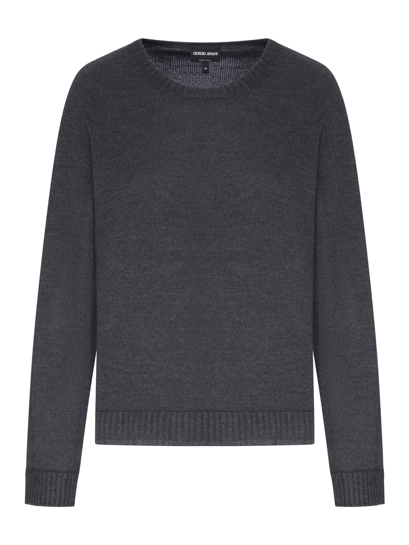 ANTHRACITE GREY CREW-NECK SWEATER