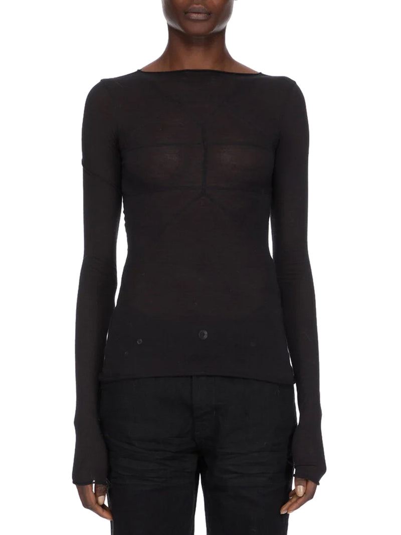 TEMPLE T-SHIRT IN WOOL AND SILK BLEND