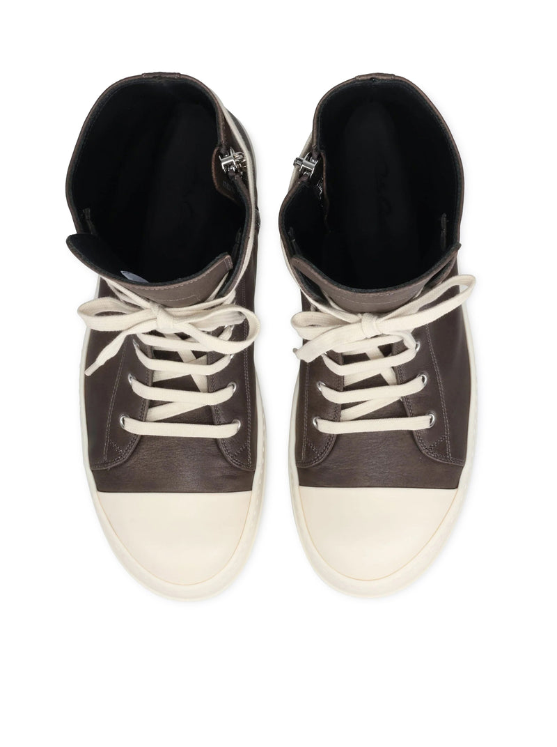 WASHED LEATHER SNEAKERS
