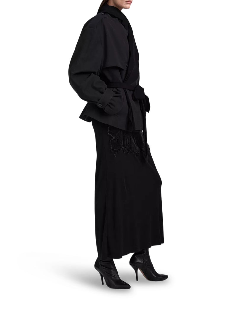 SHORT DRAPED TRENCH COAT