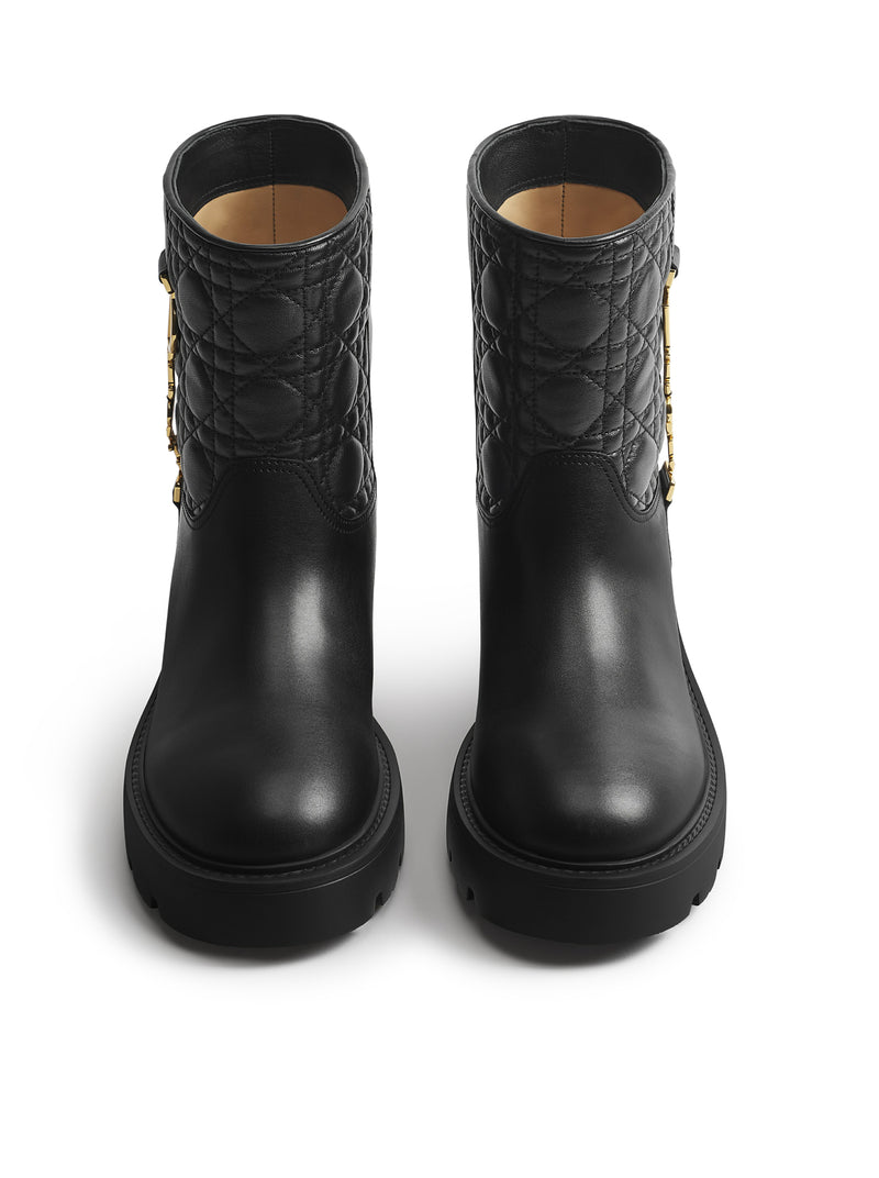 DIORLY ANKLE BOOT IN CALFSKIN AND QUILTED CANNAGE LAMBSKIN