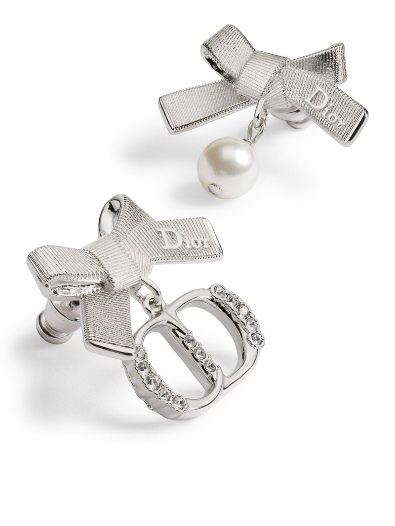 CD EARRINGS AND MATCHING SET IN SILVER-TONE METAL