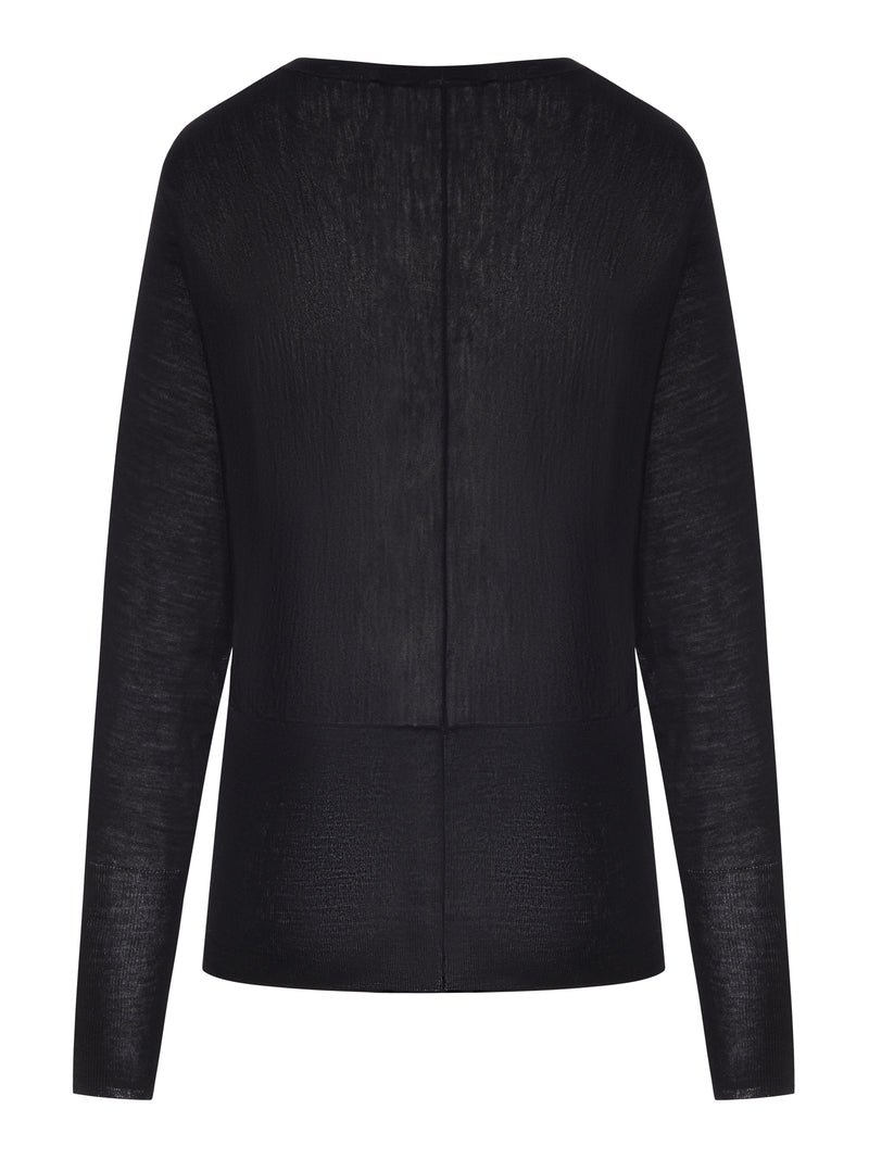 LIGHTWEIGHT SEMI-TRANSPARENT LONG-SLEEVED SWEATER