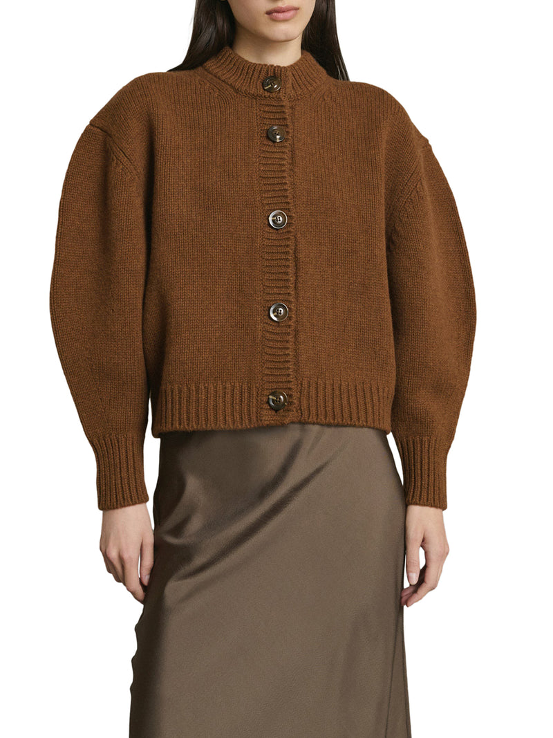 LEONARD COMPACT WOOL CARDIGAN