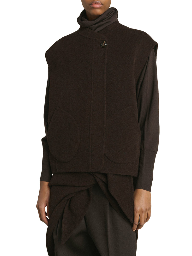 ADELINE DOUBLE SIDE WOOL VEST