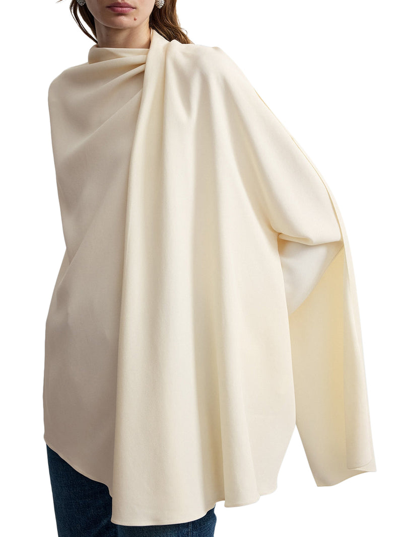FLUID DRAPED CADY BLOUSE