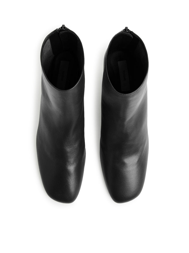 NAPPA MID-HEEL BOOTS BLACK