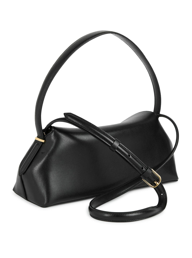 T-LOCK LEATHER SHOULDER BLACK