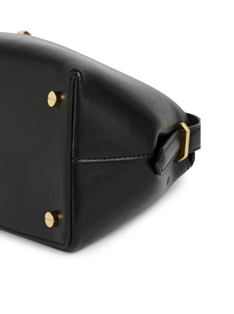 T-LOCK LEATHER SHOULDER BLACK