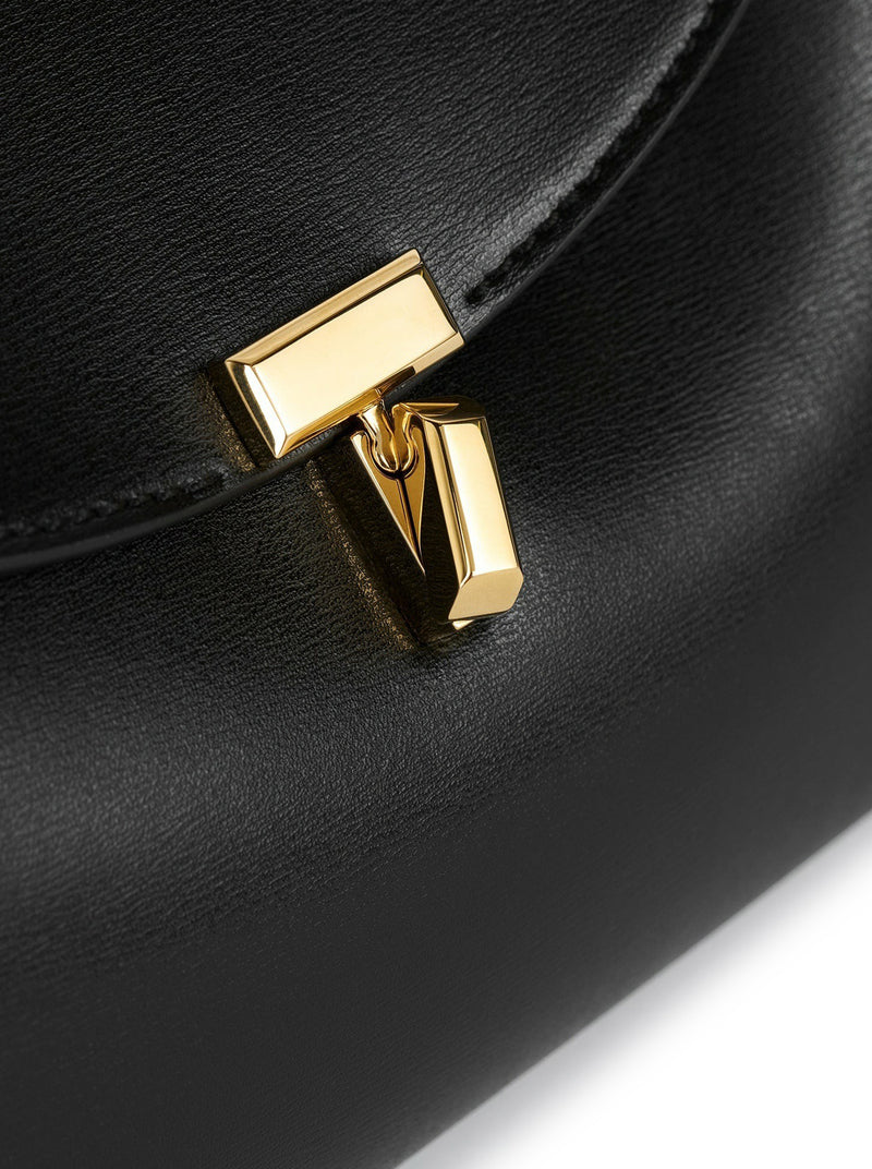 T-LOCK LEATHER SHOULDER BLACK