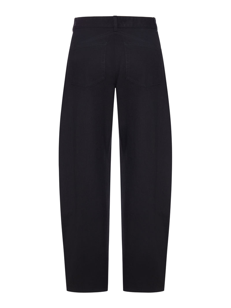 BLACK WIDE-LEG TROUSERS