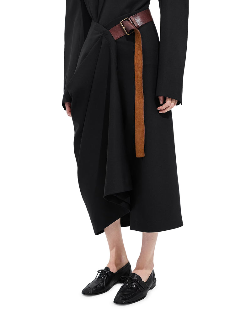 GRAIN DE POUDRE WOOL SKIRT