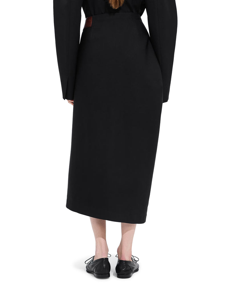 GRAIN DE POUDRE WOOL SKIRT