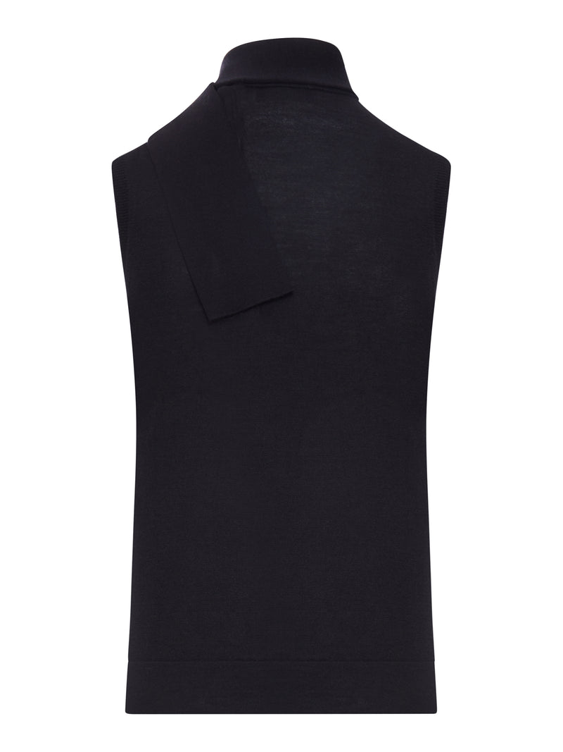 SLEEVELESS TOP WITH INTEGRATED SCARF