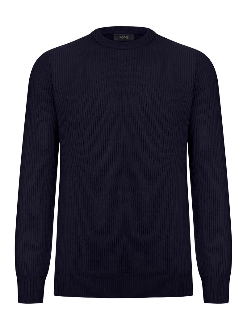 RIBBED CREW-NECK SWEATER